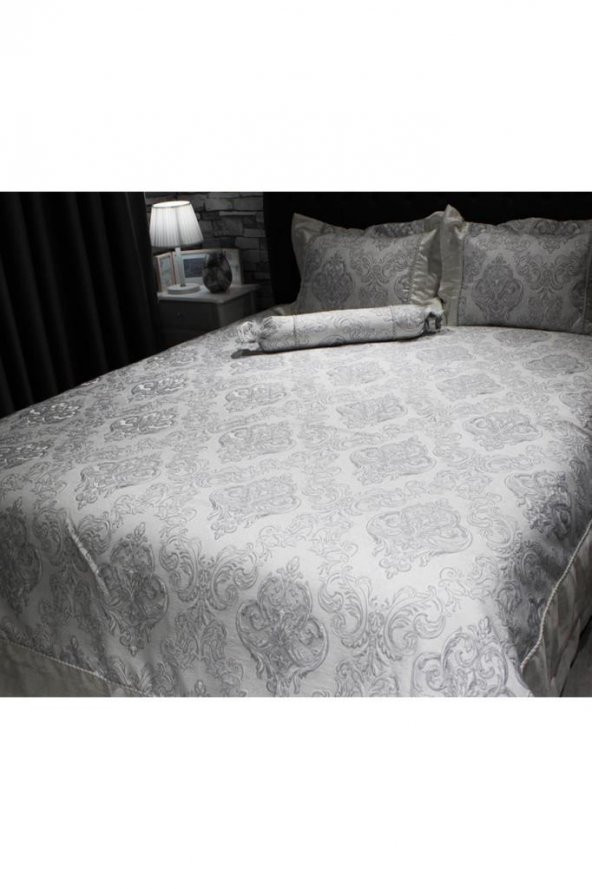 Serenat Çift Kişilik Yatak Örtüsü Gri - Resim 7