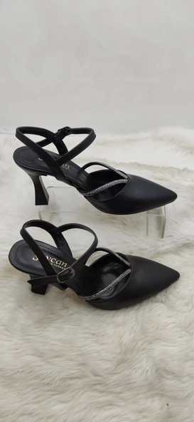 ÇİĞDEM YEŞİL KADEH ÖKÇE V KESİM TAŞLI TOPUKLU AYAKKABI - 3