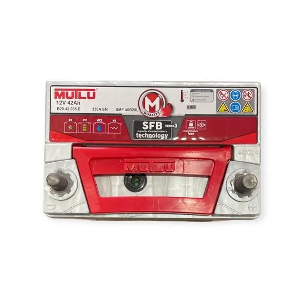 MUTLU AKÜ 12V 42 AMPER İNCE KUTUP ÜRETİM YILI 2024 SONU - 3