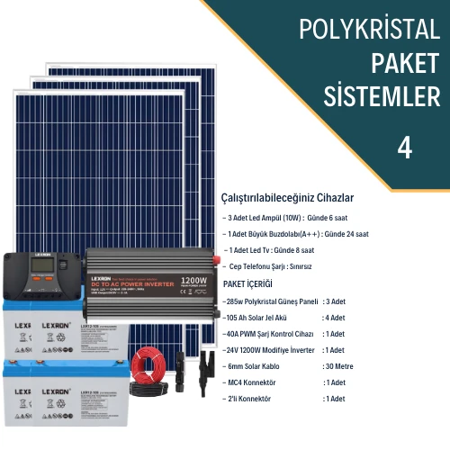 POLYKRİSTALLİ BÜYÜK BUZDOLABI PAKETİ (PAKET 4) - 2