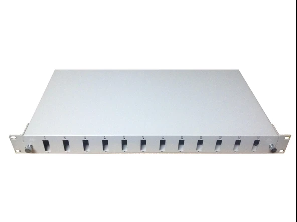 FİBER PANEL 1U 24 PORT KASETLİ SC-DX SİYAH