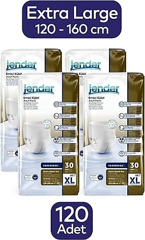 Jender 5.5 Damla Ekstra Büyük Boy (Xl) Emici Külot 30'Lu 4 Paket 120 Adet
