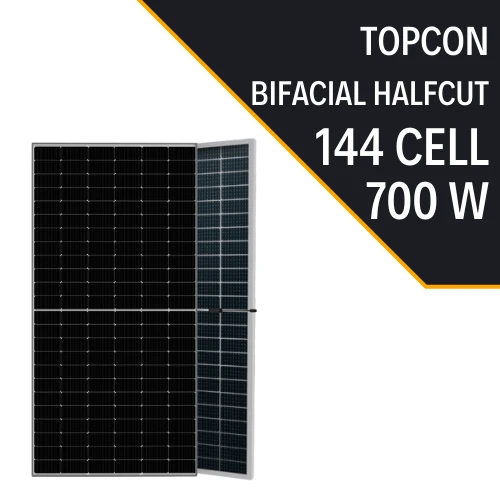 TOPCON BIFACIAL 700W HALF CUT  GÜNEŞ PANELİ - Resim 2