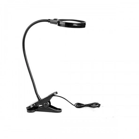 12 Led Clipslı Işıklı Büyüteç Işıklı Masa Lambası Çalışma Lambası - 4