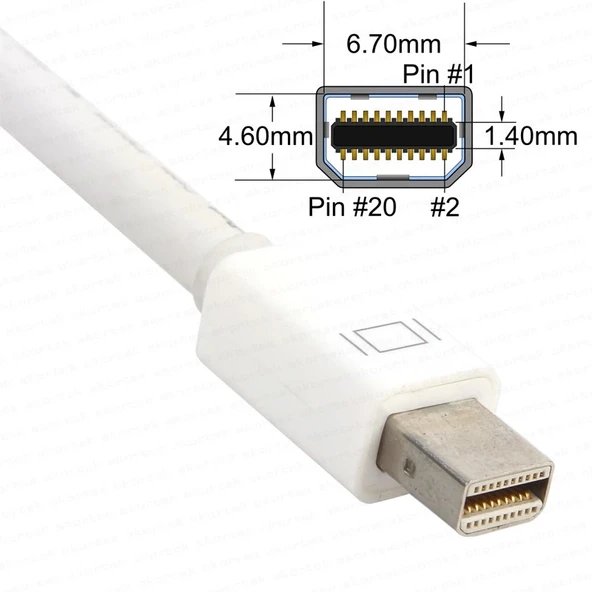 Dark Mini Display Port to VGA Dönüştürücü