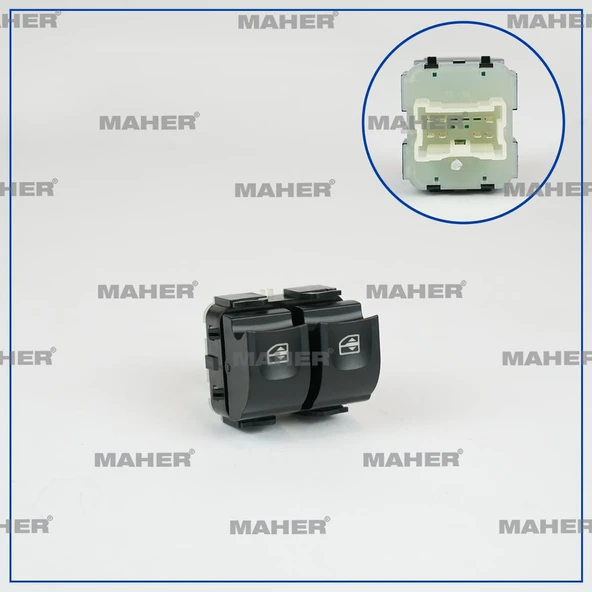 CAM AÇMA DÜĞMESİ CLİO IV SYMBOL CAPTUR / SANDERO LODGY DOKKER (ÇİFTLİ) BEYAZ IŞIK SOL ürün görseli 1
