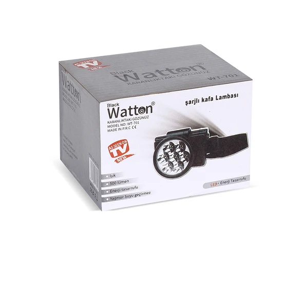 7 Ledli Şarjlı Baret Kafa Lambası Wt-701 - 3