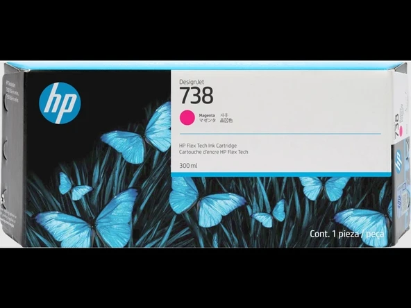 HP 676M7A Magenta DesignJet Ink Kartuş (738)