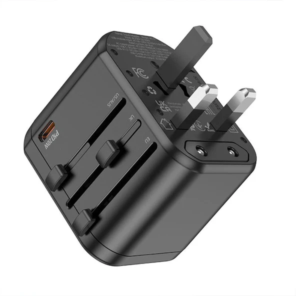 HOCO AC15 20W PD QC 3.0 Hızlı Şarj Universal Priz - 2