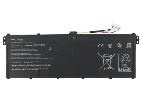 RETRO Acer Aspire AP19B5L 4-Cell Notebook Bataryası (52Wh)