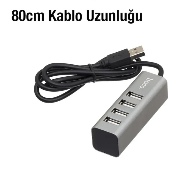 HOCO HB1 80cm Kablolu 4 Portlu USB Çoğaltıcı HUB Adaptör - 4