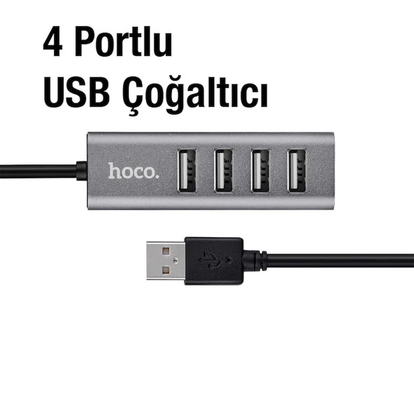 HOCO HB1 80cm Kablolu 4 Portlu USB Çoğaltıcı HUB Adaptör - 2