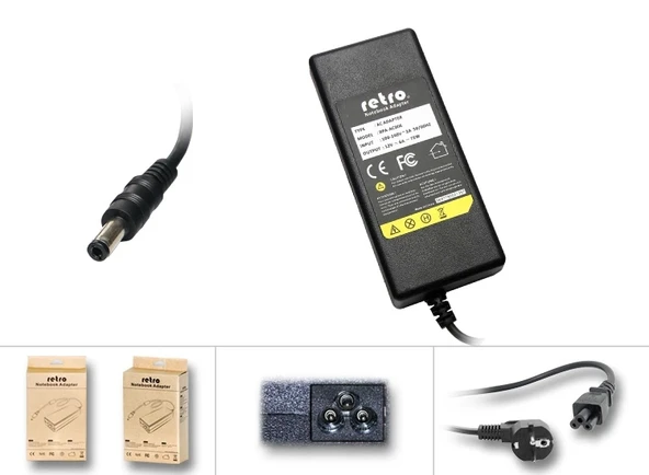 RETRO 12V 6A 72W Ac Adaptör