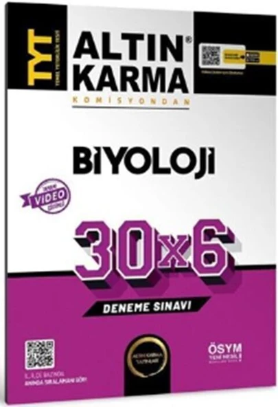 TYT Biyoloji 30 x 6 Deneme Altın Karma Yayınları
