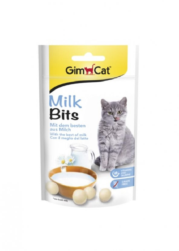 Gimcat Milk Bits Sütlü Kedi Ödül Tableti 40 Gr x 2 adet
