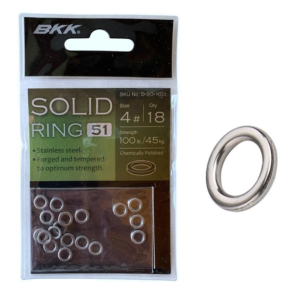 BKK Solid Ring-51 Assist Halkası No:4 (18'li Paket)
