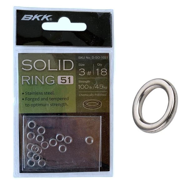 BKK Solid Ring-51 Assist Halkası No:3 (18'li Paket)