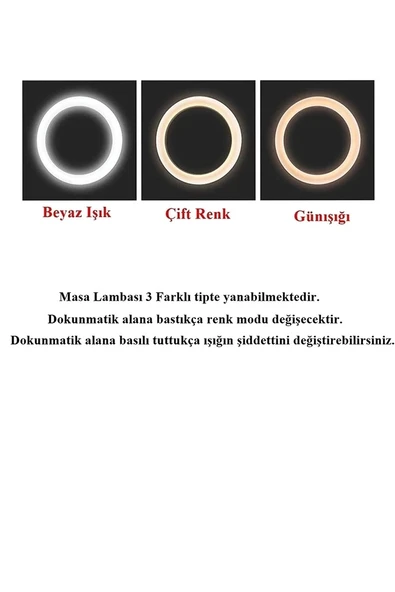 Şarjlı Sarı Ve Beyaz Renk Masa Lambası  Wt-005 - 5