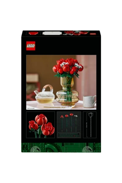 LEGO ® Icons Gül Buketi 10328 -  Yaratıcı Çiçek Model Yapım Seti (822 Parça) - 5