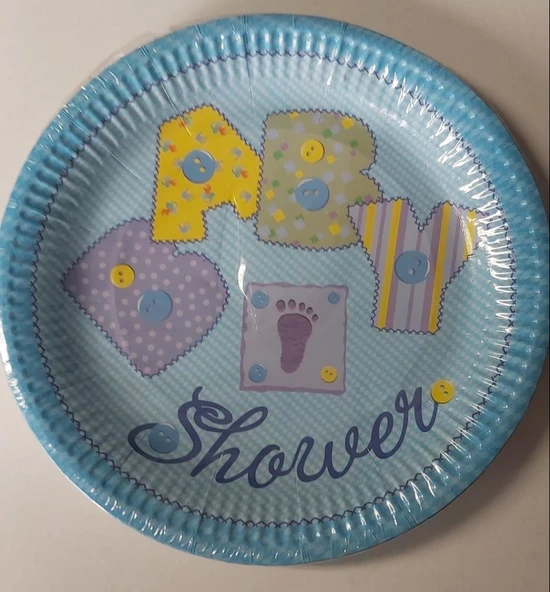 TABAK KARTON BABY SHOWER MAVİ