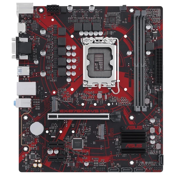 ASUS EX-B760M-V5 D4-CSM 5333MHz(OC) M.2 HDMI VGA mATX 1700p - 2