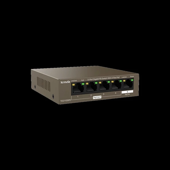 TENDA TEG1105PD 5PORT 10/100/1000 POE EXTENDER - Resim 2