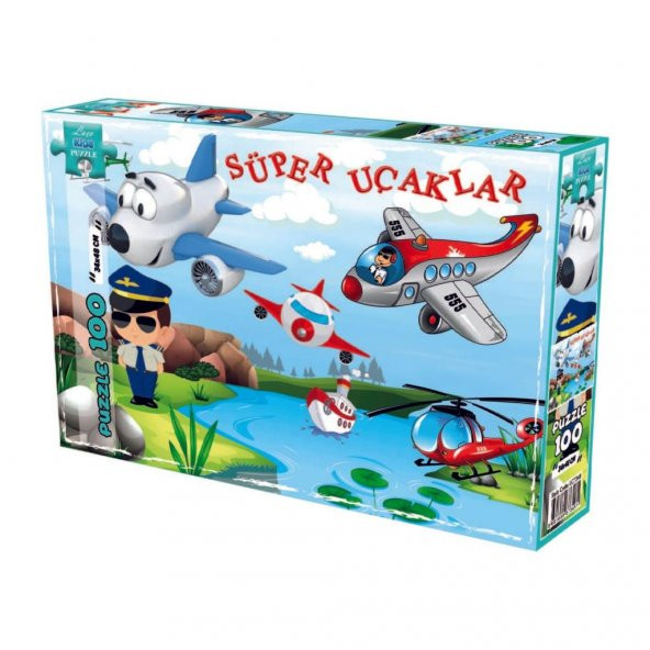 Laço Kids Süper Uçaklar Puzzle 100 Parça LC7348