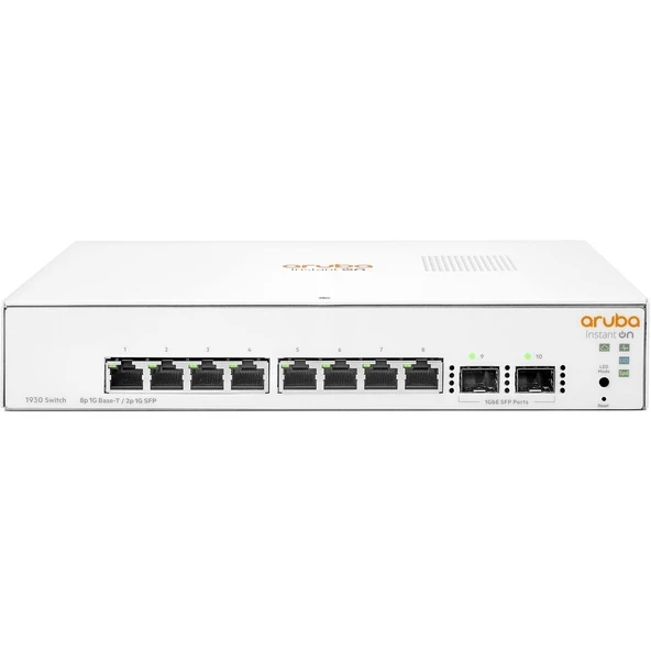 HPE ARUBA JL680A 1930-8G 8PORT 10/100/1000 YÖNETİLEBİLİR SWITCH ürün görseli 1
