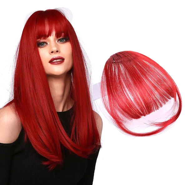 Fiber Sentetik İnce Perçem - Kızıl ürün görseli 1