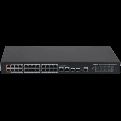 DAHUA S4228-24GT-360 24 PORT 24XGE-2XGE-2XGE/SFP YÖNETİLEBİLİR 360W POE SWİTCH - Resim 2
