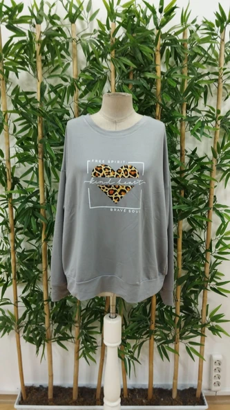 Lucky Life Kadın Uzun Kollu Bisiklet Yaka Desenli Viskon Iki Iplik Bluz - Resim 4