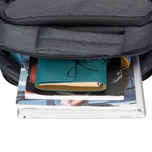 PLM OCTAGON 15.6 NOTEBOOK SIRT ÇANTASI SİYAH - Resim 6