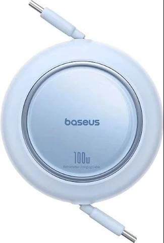Baseus Free2Pull Mini Kablo USB-C'den USB-C'ye 100W 1.5m. - Mavi