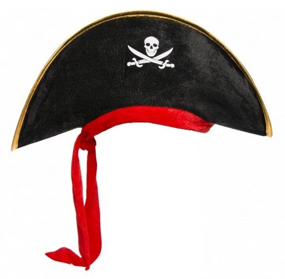 Nessiworld Çocuk Boy Kadife Jack Sparrow Denizci Kaptan Jack Korsan Şapkası 45x16 cm - 3