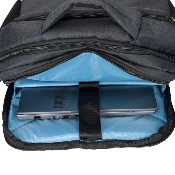 PLM OCTAGON 15.6 NOTEBOOK SIRT ÇANTASI SİYAH - Resim 5