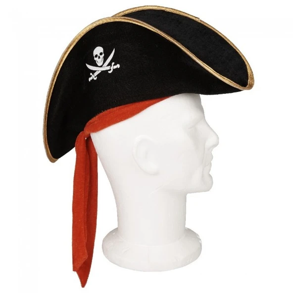 Nessiworld Çocuk Boy Kadife Jack Sparrow Denizci Kaptan Jack Korsan Şapkası 45x16 cm - 2