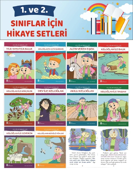 1.ve 2.Sınıflar İçin Okumayı Sevdiren Keloğlan Masalları (16 sayfa) ürün görseli 1