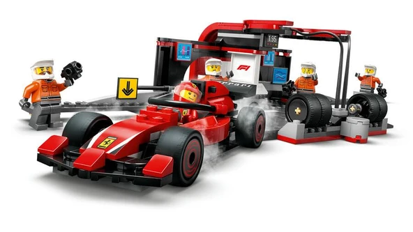 Lego City Ferrari Arabalı F1 Pit Stop ve Pit Ekibi 60443 - 4