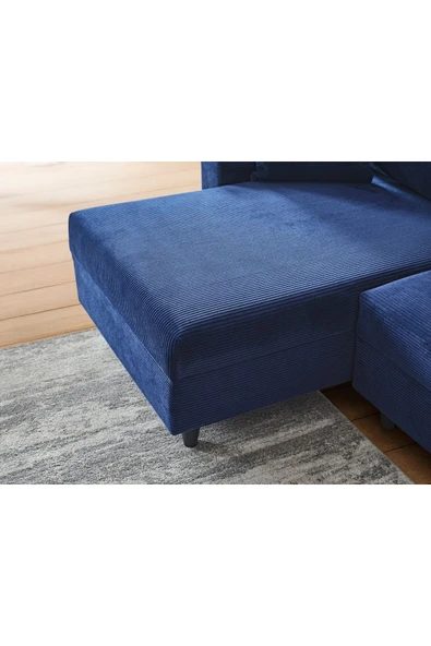 Kagu Corner Flavia Köşe Takımı Puflu Lacivert - 8