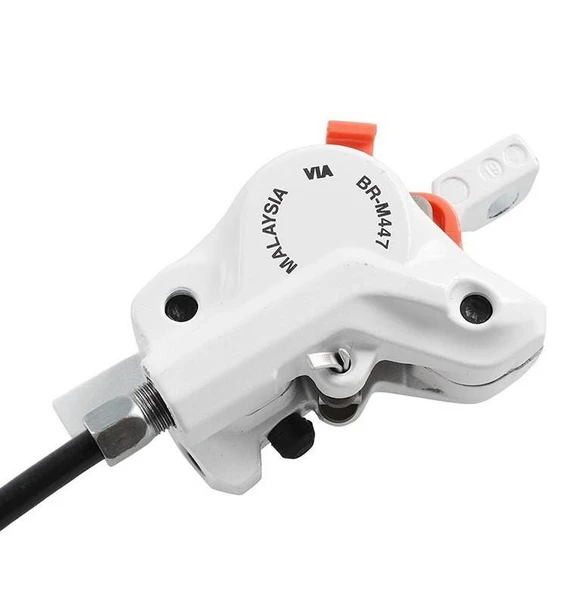 Shimano BL-M445 Bisiklet Ön Fren Takımı Hidrolik Disk Fren Sol Takım Beyaz Kaliper+Balata Dahil - 3