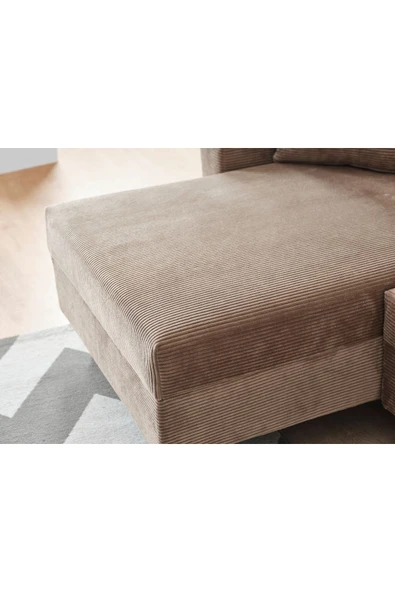 Kagu Corner Flavia Köşe Takımı Puflu Kahve - 8