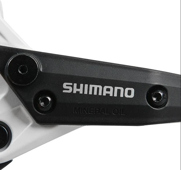 Shimano BL-M445 Bisiklet Ön Fren Takımı Hidrolik Disk Fren Sol Takım Beyaz Kaliper+Balata Dahil - 4