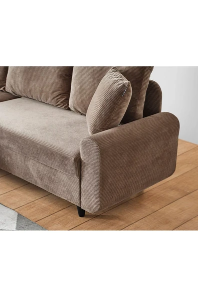 Kagu Corner Flavia Köşe Takımı Puflu Kahve - 6