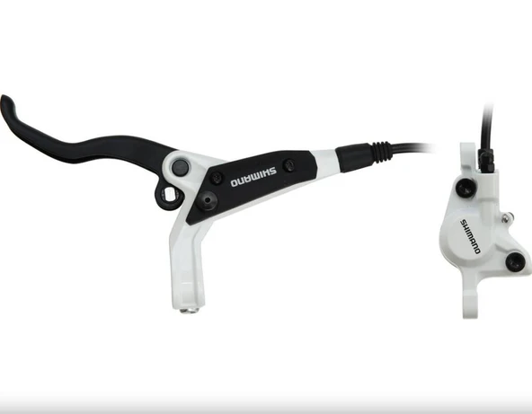 Shimano BL-M445 Bisiklet Ön Fren Takımı Hidrolik Disk Fren Sol Takım Beyaz Kaliper+Balata Dahil