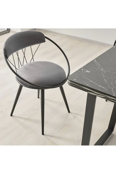 Kagu Relax Tel Sandalye Mutfak,Balkon,Çalışma Odası 4'Lü Siyah - 4