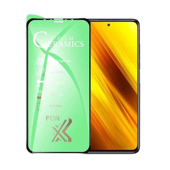 Xiaomi Poco X3 Seramik Ekran Koruyucu Siyah