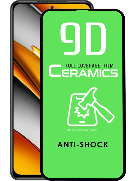 Xiaomi Poco F3 Seramik Ekran Koruyucu Siyah ürün görseli 1