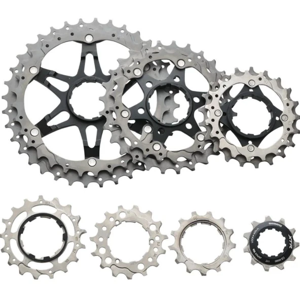 Shımano XTR CS-M980 10'LU Ruble 11-34T Kaset Dişli 10 vites Titanium - 5