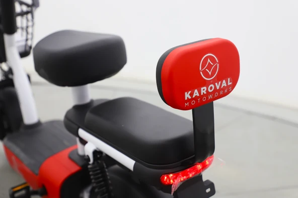 Karoval Kitty Elektrikli Motosiklet - Kırmızı - 12