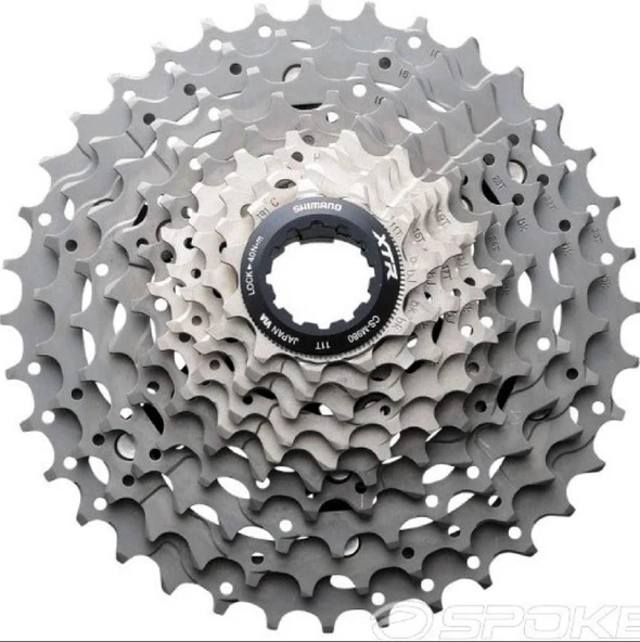 Shımano XTR CS-M980 10'LU Ruble 11-34T Kaset Dişli 10 vites Titanium - 4